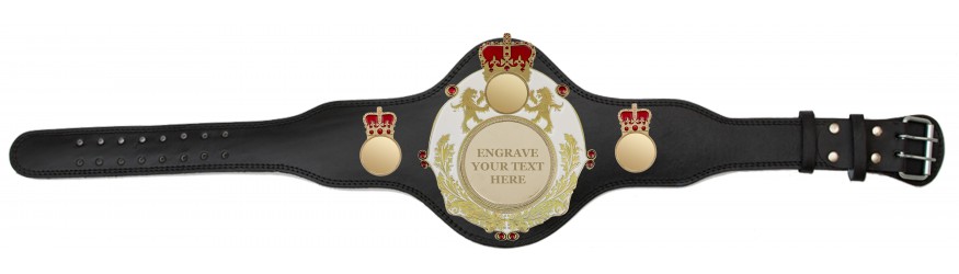 QUEENSBURY PLT LEATHER CHAMPIONSHIP BELT - PLTQUEEN/W/G/ENGRAVE - AVAILABLE IN 4 COLOURS QUEENSBURY PLT LEATHER CHAMPIONSHIP BELT - PLTQUEEN/W/G/ENGRAVE - AVAILABLE IN 4 COLOURS